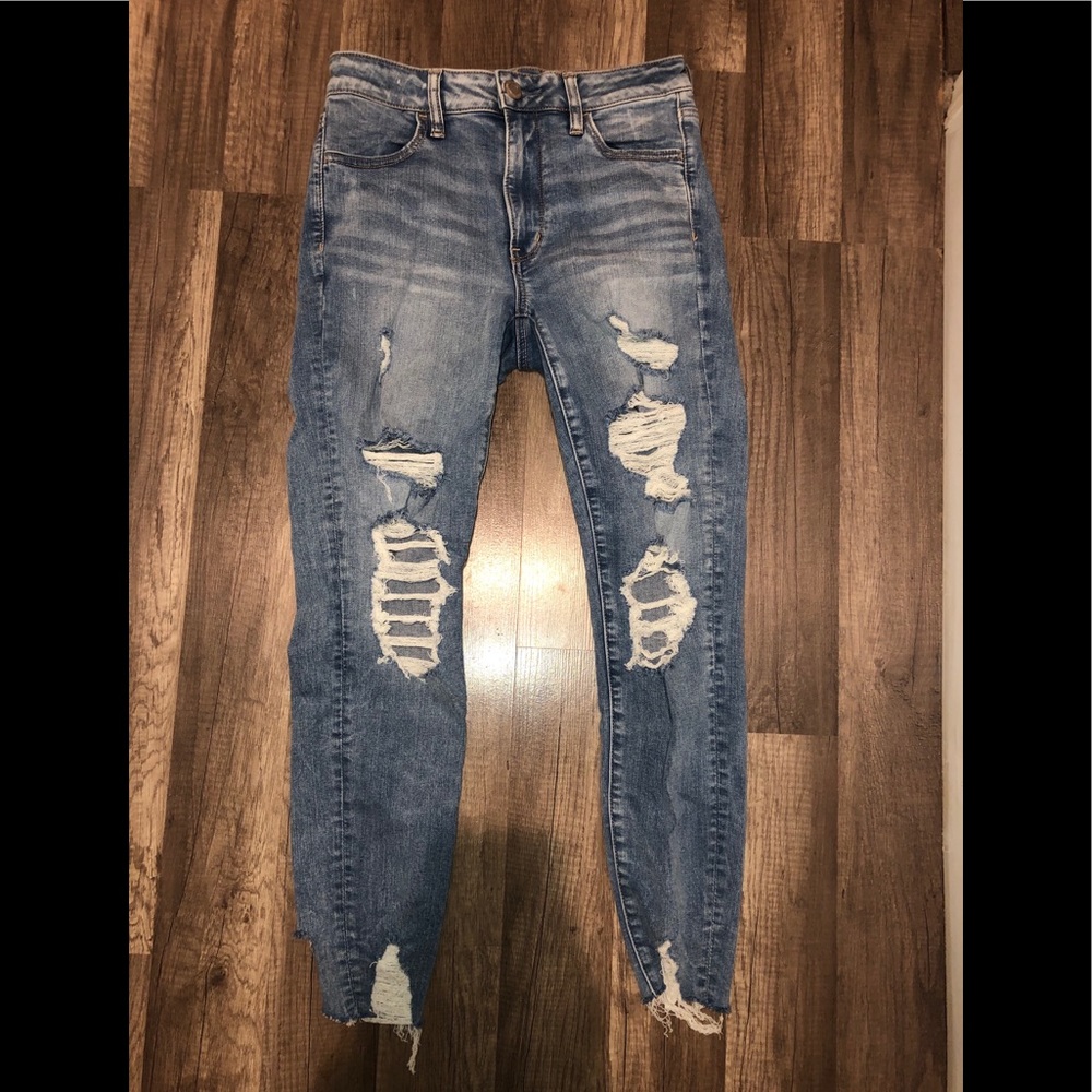 AE hi rise super stretch jegging, size 8 short